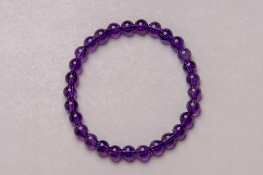 Purple Amethyst Beaded Bracelet