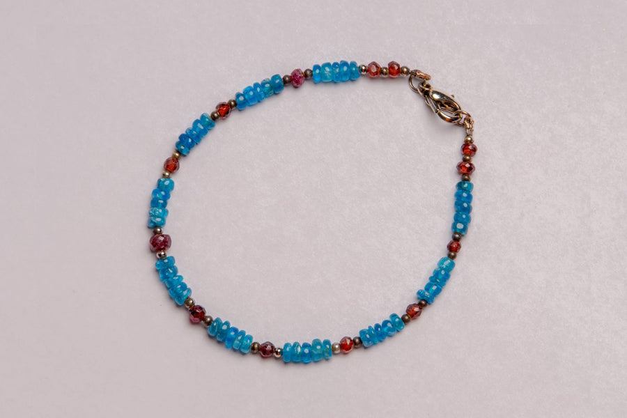 Cyan Beaded Bracelet