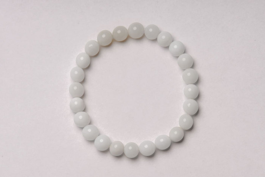 White Aventurine Beaded Bracelet