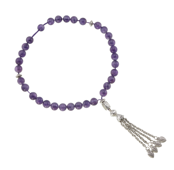 Amethyst feminine Silver comboloi