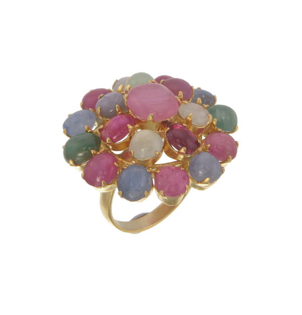 Multi gems high quality ring