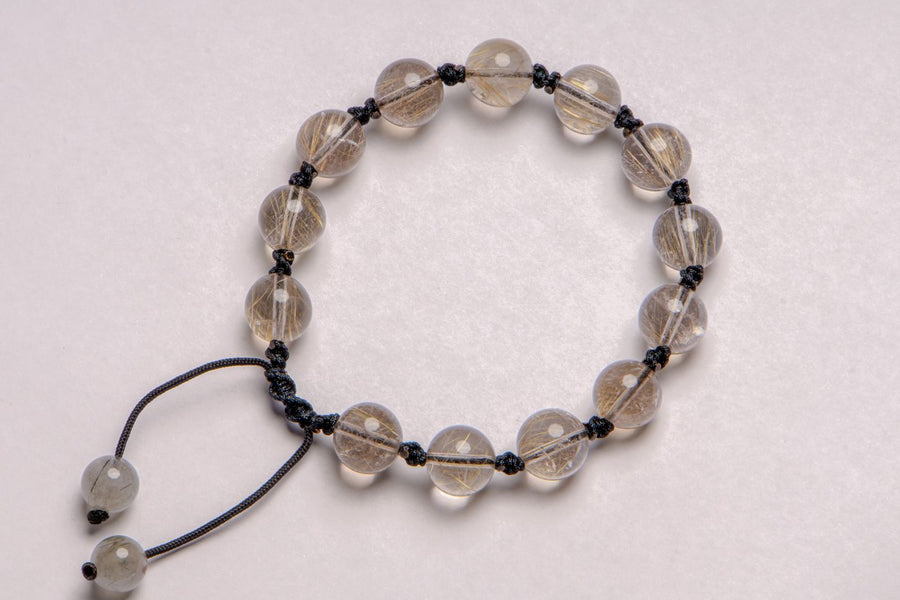 Rutilated Quartz Beaded Bracelet