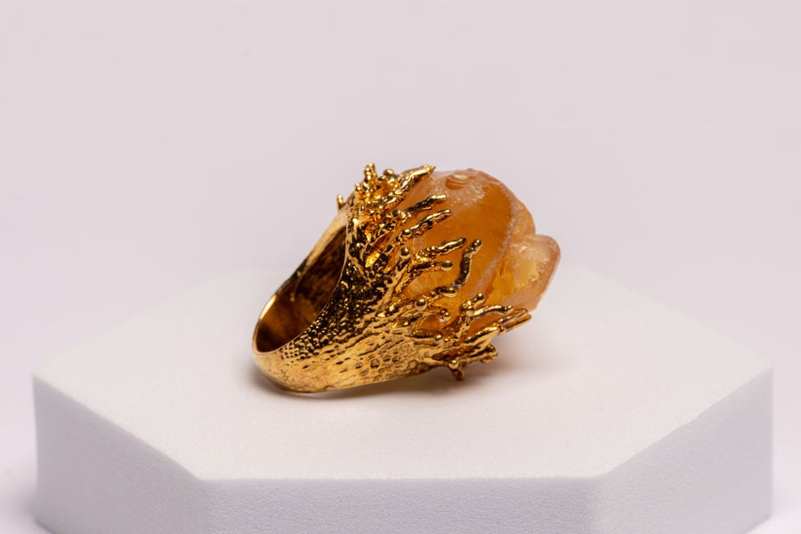 Golden Citrine Ring